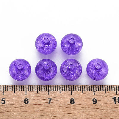 Transparent Crackle Acrylic Beads MACR-S373-66C-N21-1