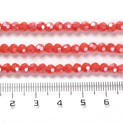 Electroplate Opaque Glass Beads Strands EGLA-A035-P4mm-A03-1