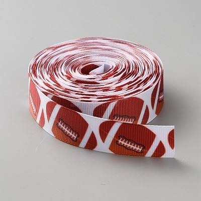 9M Sport Theme Heat Transfer Polyester Grosgrain Ribbons OCOR-WH20005-27D-1