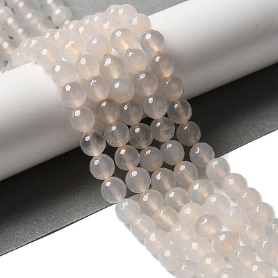 Dyed & Heated Natural Agate Beads Strands G-P539-D01-03-1