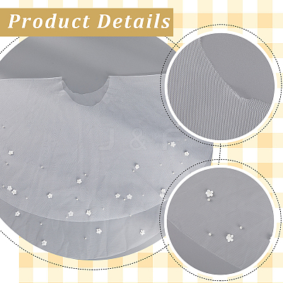 Polyester Lady Tulle Collars AJEW-WH20072-25B-1