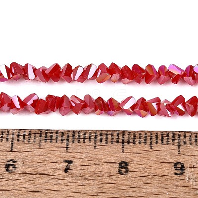 Electroplate Opaque Glass Beads Strands LS-EGLA-Q139-01A-C10-1