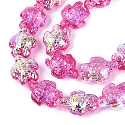 Electroplate Transparent Glass Beads Strands EGLA-N055-04A-05-1