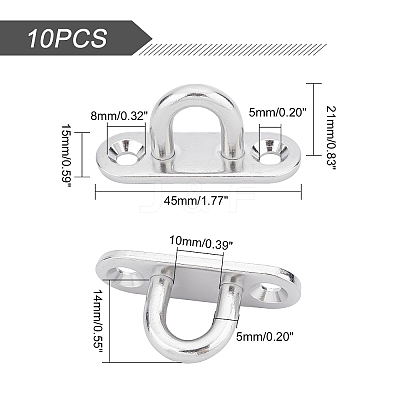 304 Stainless Steel Door Clasps STAS-WH0025-10-1