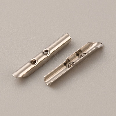 500Pcs Brass Folding Crimp Ends KK-WH0058-08B-P-1