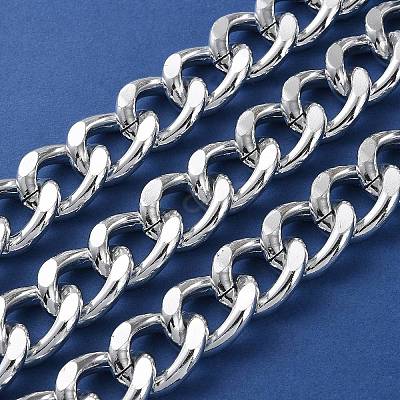 Oxidation Aluminum Diamond Cut Faceted Curb Chains CHA-H001-01S-1