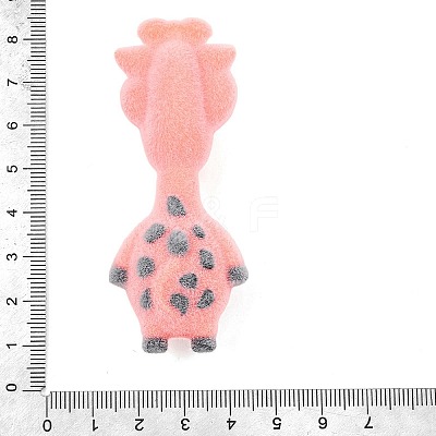 Animal Theme Flocking Silicone Pendants SIL-C012-03I-1