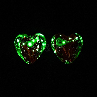 Luminous Handmade Gold Sand Lampwork Beads FOIL-B001-04A-1