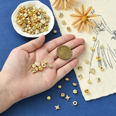 160Pcs 8 Styles CCB Plastic Beads CCB-YW0001-35-1