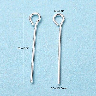 Silver Color Plated Iron Eye Pin X-EPS2.0cm-1