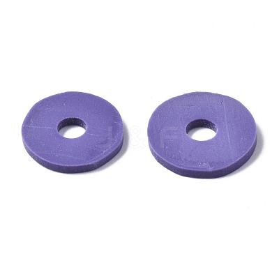 Flat Round Handmade Polymer Clay Beads CLAY-R067-12mm-03-1