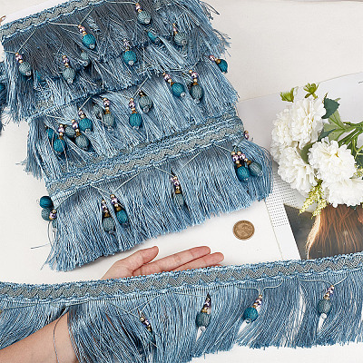 6M Polyester Tassel Lace Trim OCOR-OC0001-51B-1
