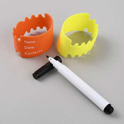 Silicone Nonslip Heat Resistant Reusable Cup Sleeve for Baby Bottle DIY-WH0430-071-1