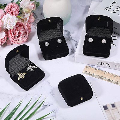 Flocking Earring Storage Boxes CON-WH0086-189-1