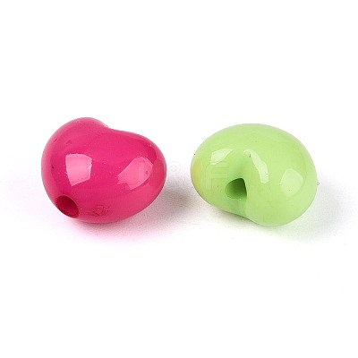 Opaque Acrylic Beads X-SACR-N019-04-1