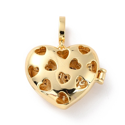 Brass Micro Pave Cubic Zirconia Diffuser Locket Pendants ZIRC-Z018-05G-1