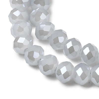 Electroplate Glass Beads Strands GLAA-K027-PL-A08-A-1