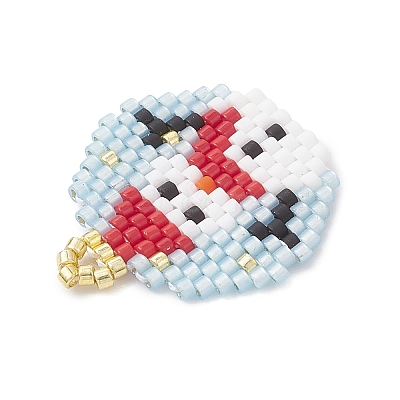 Beaded Snowman Charms PALLOY-MZ01095-1