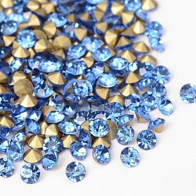 Back Plated Grade A Diamond Glass Pointed Rhinestone RGLA-SS18-005-1