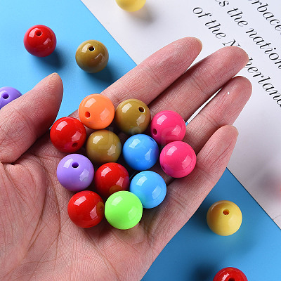 Opaque Acrylic Beads X-MACR-S370-C16mm-M2-1
