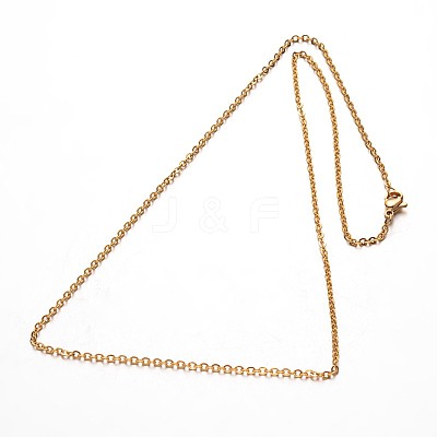 304 Stainless Steel Cable Chain Necklaces NJEW-M124-02-1