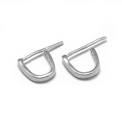 Anti-Tarnish 925 Sterling Silver Ice Pick Pinch Bails STER-L057-079B-1