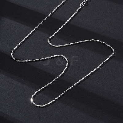 Brass Twisted Boston Link Chains Necklaces for Women NJEW-D302-60P-1
