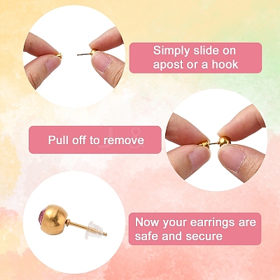 Plastic/Rubber/Iron/Brass Ear Nuts DIY-YW0012-87-1