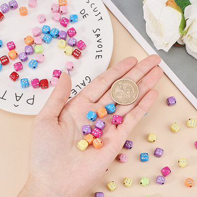 Plating Acrylic Beads PACR-T006-09-1