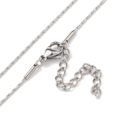 Non-Tarnish 304 Stainless Steel Boston Link Chain Necklaces LS-NJEW-R266-06P-1