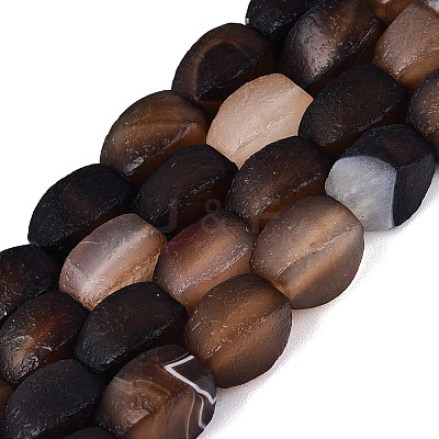 Natural Agate Beads Strands G-Q606-95-1
