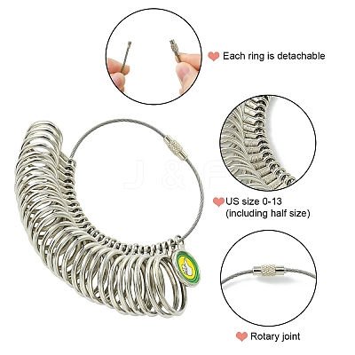 28Pcs Alloy American Calibration Ring Sizers Professional Model TOOL-YW0001-79-1