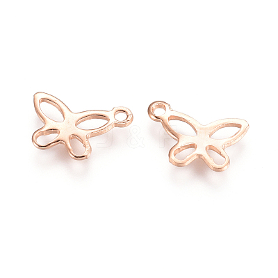 201 Stainless Steel Charms STAS-E484-25RG-1