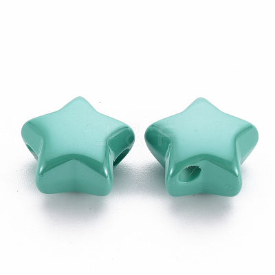 Opaque Acrylic Beads X-MACR-S372-02B-68-1