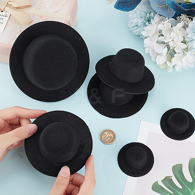 12Pcs 3 Styles EVA Cloth Mini Hat Fascinator Base AJEW-BC0007-02-1
