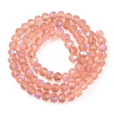 Electroplate Glass Beads Strands EGLA-A034-T6mm-L24-1