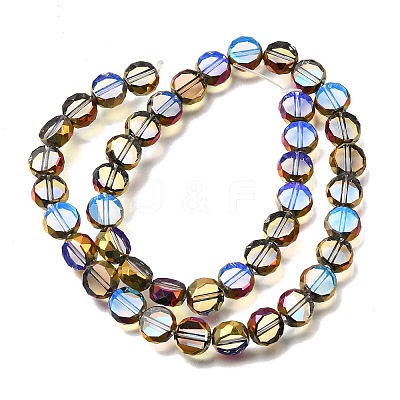 Electroplated Transparent Glass Beads Strands GL-CBA98F0-06C-01-1
