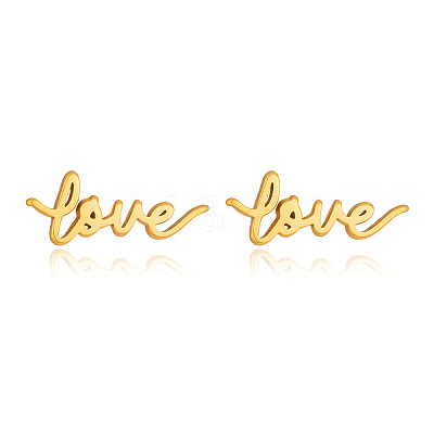 Valentine's Day 304 Stainless Steel Stud Earrings WGDA88F-01-1
