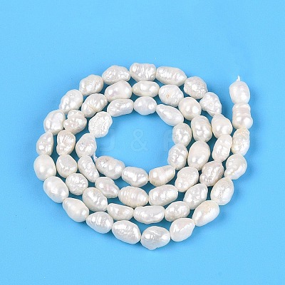 Natural Baroque Keshi Pearl Beads Strands PEAR-N031-01D-1