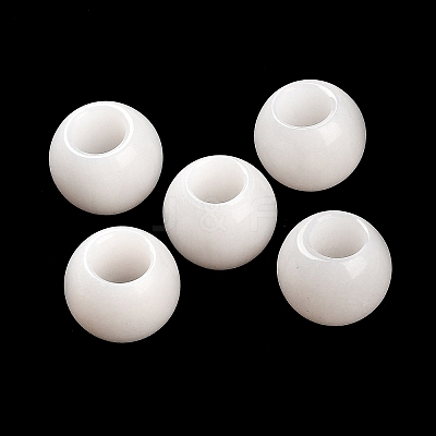 Natural White Jade European Beads LS-G-R488-01H-1