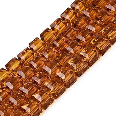 Transparent Glass Beads Strands GLAA-R041-8x8mm-A08-1