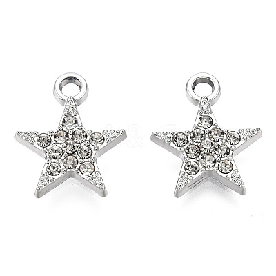 Platinum Plated Alloy Charms PALLOY-T073-06P-03-RS-1