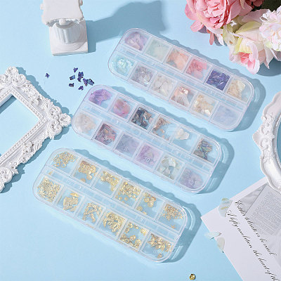 Ocean Theme 3 Sets 3 Styles Abalone Shell/Paua Shell/Alloy Chips MRMJ-CA0001-52-1