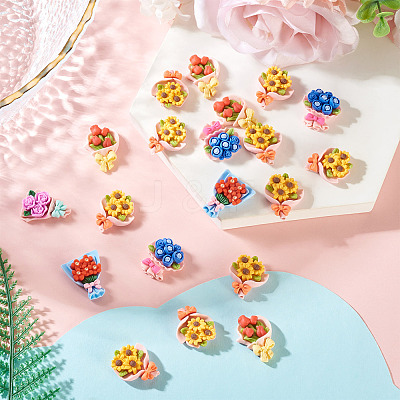 20Pcs Opaque Resin Cabochons CRES-TA0001-85-1