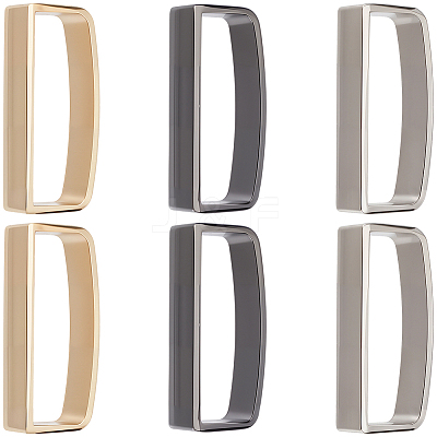 6Pcs 3 Colors Alloy Loop Keepers FIND-GF0009-14-1