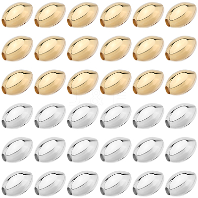 40Pcs 2 Colors Brass Beads KK-BBC0015-12-1