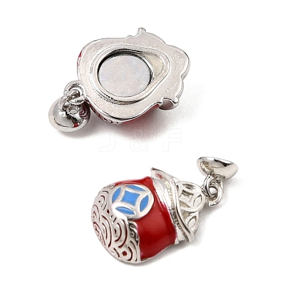 Brass Enamel Magnetic Clasps KK-C066-25P-1