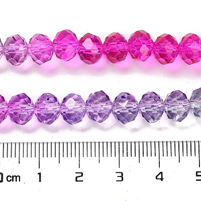 Transparent Painted Glass Beads Strands DGLA-A034-T8mm-A06-1