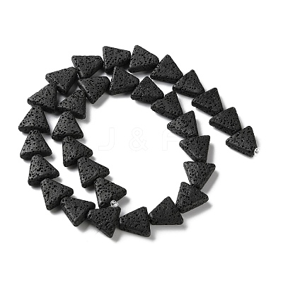 Triangle Dyed Natural Lava Rock Beads Strands G-O126-04A-10-1