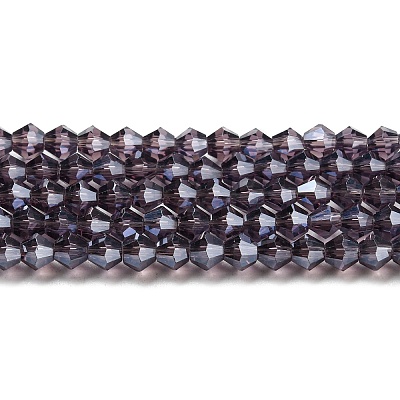 Transparent Electroplate Glass Beads Strands EGLA-A039-T3mm-A04-1